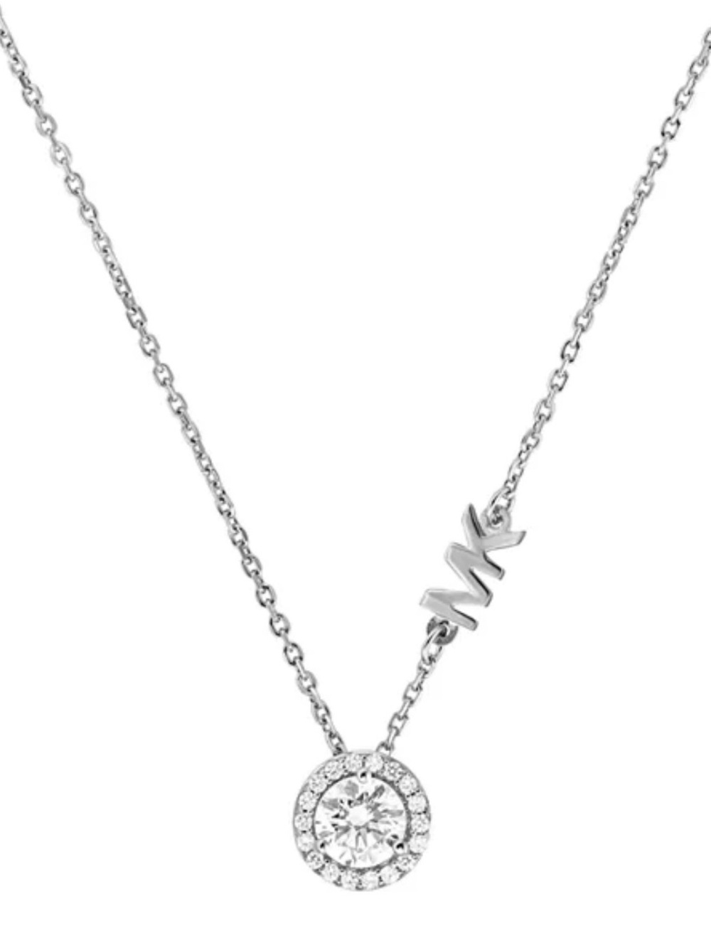 Michael Kors Sterling Silver Cubic Zirconia Necklace NWT
